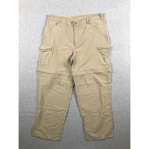 Vintage Columbia Pants Mens M Beige PFG Omnishade Convertible Fishing Hiking